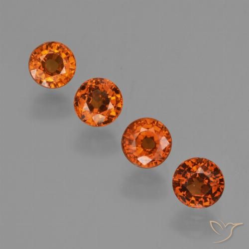 2.54ctw Naturel Orange foncé Grenat Spessartite, Tour, VS