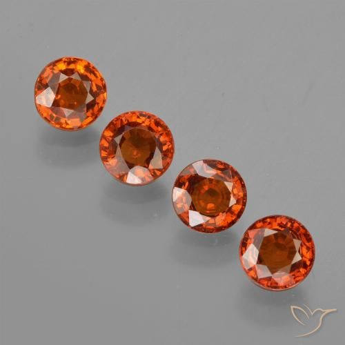 2.43ctw Naturel Orange foncé Grenat Spessartite, Tour, VS