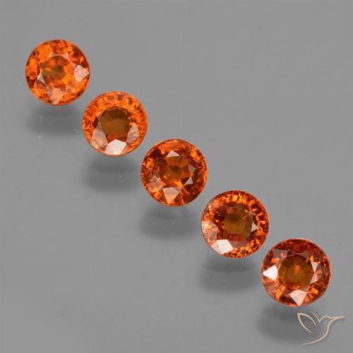 2.85ctw Naturel Orange foncé Grenat Spessartite, Tour, VS-SI