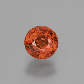 Grenat spessartite orange naturelle coupe roude, 1,03 ct, SI