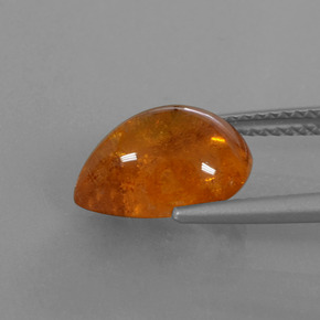 Grenat Spessartite Ambre orange naturelle En forme de poire, 5.39 ct, Translucide