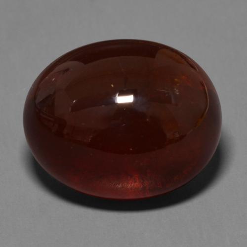 Grenat spessartite marron naturelle coupe ovale, 33,34 ct, translucide