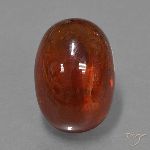 11.22ct Naturel Orange foncé Grenat Spessartite, ovale, Translucide