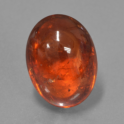 Grenat Spessartite Orange feu naturelle Coupe ovale, 14.06 ct, Translucide