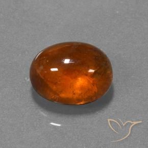 Grenat Spessartite Orange moyen naturelle ovale, 7.97 ct, Translucide