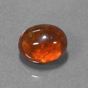 Grenat Spessartite Orange foncé naturelle Coupe ovale, 7.05 ct, Translucide