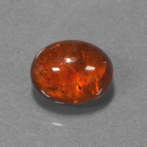 Grenat Spessartite Orange foncé naturelle Coupe ovale, 7.05 ct, Translucide