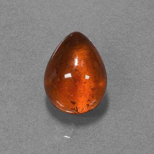 Grenat Spessartite Orange foncé naturelle En forme de poire, 5.89 ct, Translucide