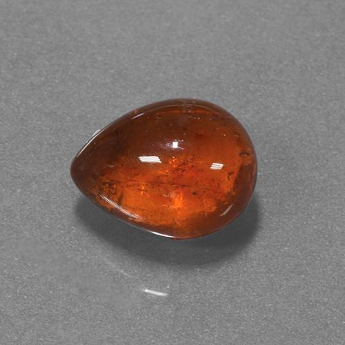 Grenat Spessartite Orange foncé naturelle En forme de poire, 5.89 ct, Translucide