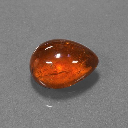 Grenat Spessartite Orange foncé naturelle En forme de poire, 5.89 ct, Translucide
