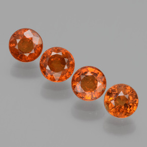 Achetez naturel 2,51ct orange rougeâtre grenat spessartite gems, coupe roude, en provenance mozambique chez gemselect. en stock, livraison internationale!