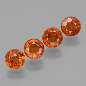 Achetez naturel 2,51ct orange rougeâtre grenat spessartite gems, coupe roude, en provenance mozambique chez gemselect. en stock, livraison internationale!