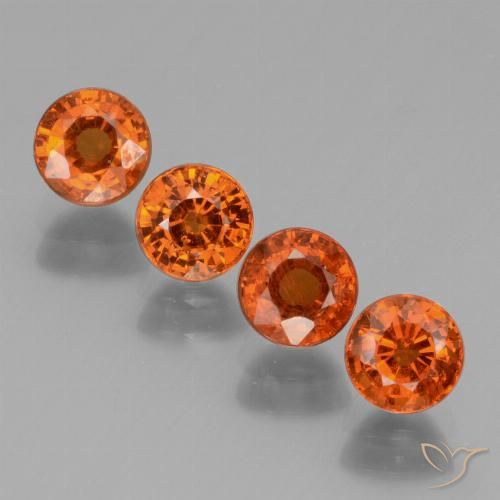 2.88ctw Naturel Orange rougeâtre Grenat Spessartite, Tour, VS