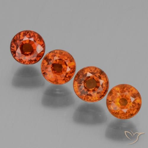 2.16ctw Naturel Orange moyen Grenat Spessartite, Tour, VS