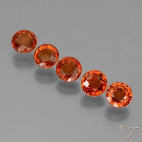 2.55ctw Naturel Orange foncé Grenat Spessartite, Tour, VS