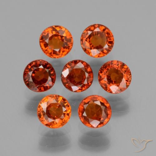 3.09ctw Naturel Orange moyen Grenat Spessartite, Tour, VS
