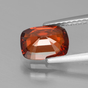 Grenat spessartite orange naturelle coupe coussin, 1,80 ct, VS