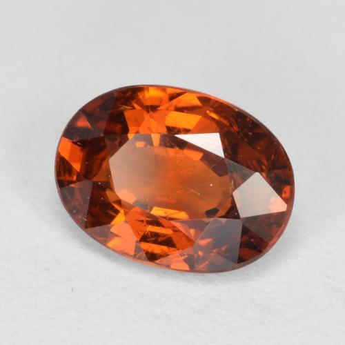 Grenat spessartite orange naturelle coupe ovale, 1,02 ct, VS-SI