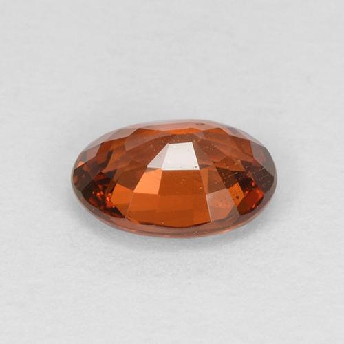 Grenat spessartite orange foncé naturelle coupe ovale, 1,02 ct, VS