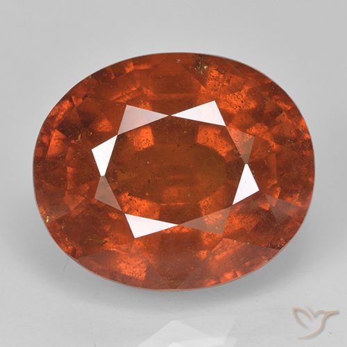 Grenat Spessartite Orange rougeâtre naturelle Coupe ovale, 15.53 ct, SI