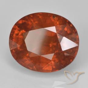 Grenat Spessartite Orange rougeâtre naturelle Coupe ovale, 15.53 ct, SI