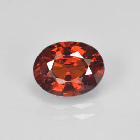 Grenat spessartite rouge naturelle coupe ovale, 1,82 ct, VS