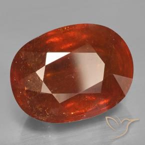 Grenat Spessartite Orange feu naturelle ovale, 23.80 ct, SI