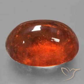 Grenat Spessartite Orange feu naturelle ovale, 23.80 ct, SI