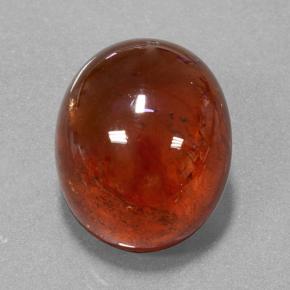 Grenat Spessartite Rouge vif naturelle Coupe ovale, 17.63 ct, Translucide