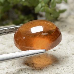 Grenat Spessartite Orange foncé naturelle Coupe ovale, 5.74 ct, Translucide