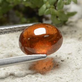 Grenat Spessartite Ambre orange naturelle Coupe ovale, 2.95 ct, Translucide