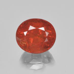 Grenat Spessartite Rouge vif naturelle Coupe ovale, 5.21 ct, VS-SI