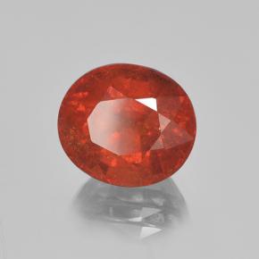 Grenat Spessartite Rouge vif naturelle Coupe ovale, 5.21 ct, VS-SI