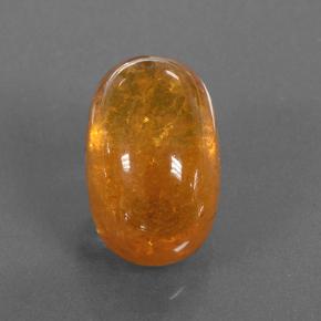 Grenat spessartite orange naturelle coupe ovale, 5,31 ct, translucide