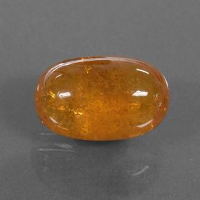 Grenat spessartite orange naturelle coupe ovale, 5,31 ct, translucide