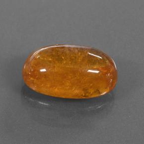 Grenat spessartite orange naturelle coupe ovale, 5,31 ct, translucide