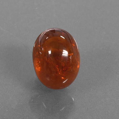 Grenat Spessartite Orange rougeâtre naturelle Coupe ovale, 3.71 ct, Translucide