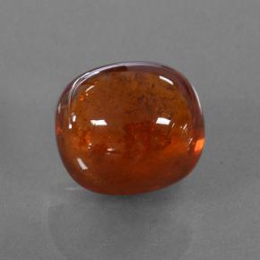 Grenat spessartite orange naturelle coupe ovale, 4,09 ct, translucide