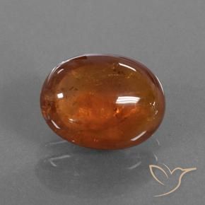 Grenat Spessartite Orange chaud naturelle ovale, 4.96 ct, Translucide