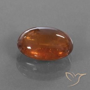 Grenat Spessartite Orange chaud naturelle ovale, 4.96 ct, Translucide