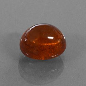 Grenat spessartite orange naturelle coupe ovale, 4,16 ct, translucide