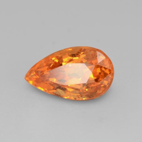 Grenat Spessartite Orange vif naturelle En forme de poire, 0.67 ct, VS-SI