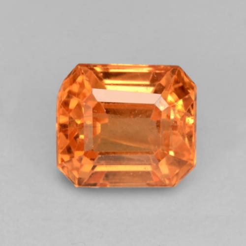 Grenat spessartite orange naturelle taille émeraude, 0,91 ct, VS-SI