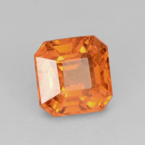 Grenat spessartite orange naturelle taille émeraude, 0,95 ct, VS-SI
