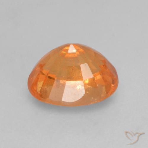 Grenat spessartite orange naturelle coupe ovale, 0,83 ct, VS-SI