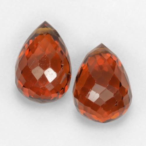 Achetez naturel 2.30ct Rouge ambré profond Grenat Spessartite gems, Briolette, En provenance Mozambique chez GemSelect. En stock, livraison internationale!