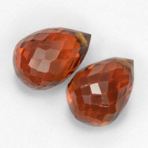 Achetez naturel 2.30ct Rouge ambré profond Grenat Spessartite gems, Briolette, En provenance Mozambique chez GemSelect. En stock, livraison internationale!