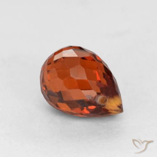 0.98ct Naturel Rouge moyen Grenat Spessartite, Briolette, VS