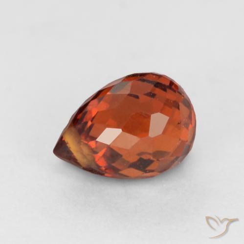 Grenat Spessartite Rouge moyen naturelle Briolette, 0.98 ct, VS