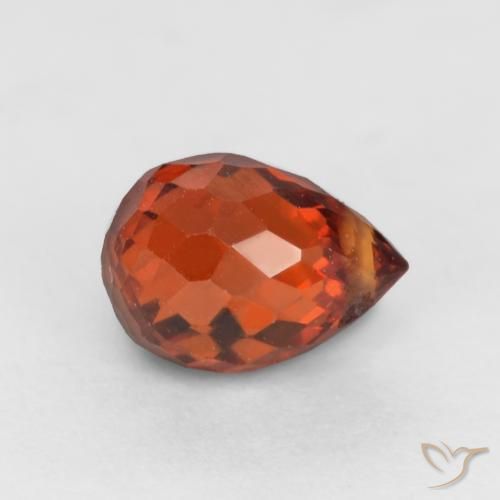 Grenat Spessartite Rouge moyen naturelle Briolette, 0.98 ct, VS